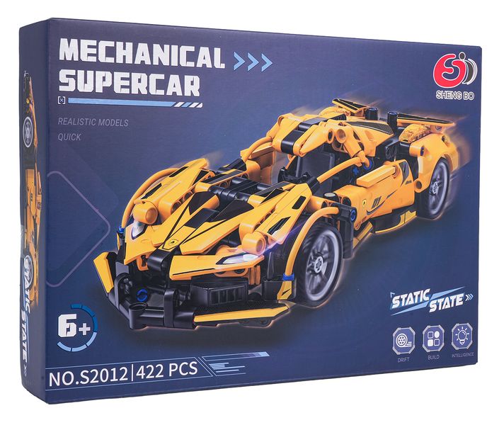 Klocki Auto Sportowe Żółte 422El. zdjęcie 4