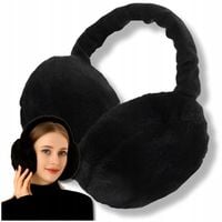 NAUSZNIKI ZIMOWE DAMSKIE CIEPŁE PLUSZOWE FUTERKO SKŁADANE REGULOWANE