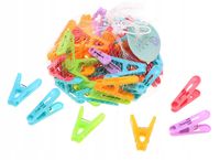 SPINACZE Klamerki Żabki Do Prania Bielizny Suszenia 50szt Kolorowe 5758