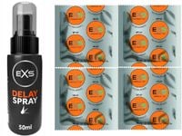 Exs Zestaw Przedłużający Stosunek Delay Spray + Prezerwatywy 4szt