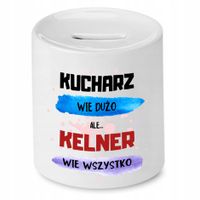 Skarbonka Prezent Dla Kelnera Kelner Wie Wszystko Z Nadrukiem Ze Zdjęciem