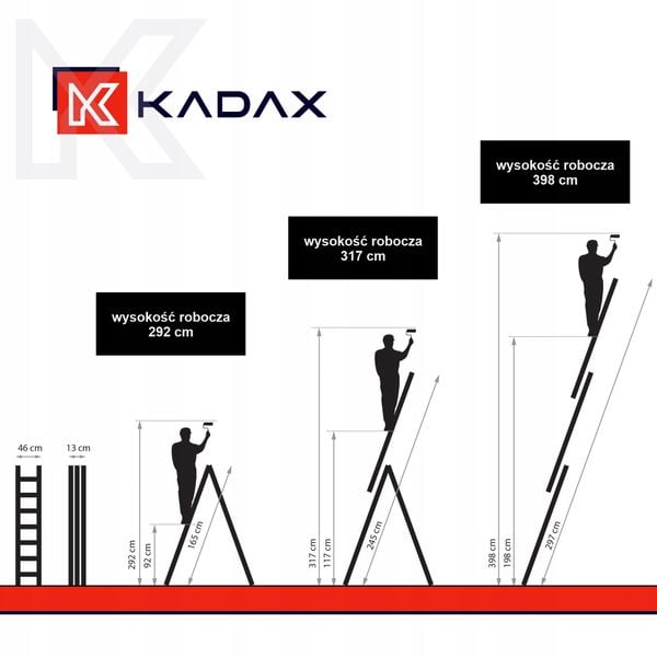KADAX Drabina wielofunkcyjna 6-stopni 3x6 BASIC zdjęcie 5