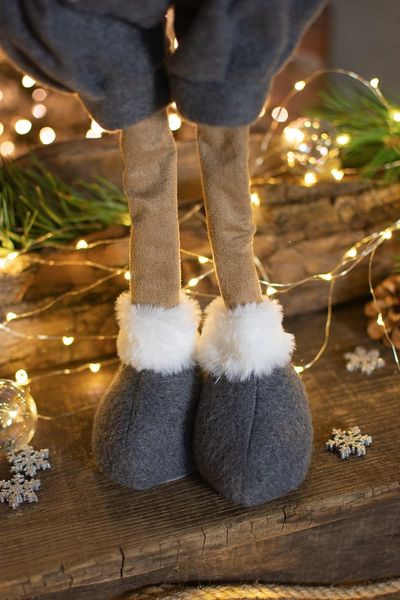 Pluszowy szary renifer figurka 70 cm zdjęcie 2