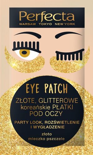 Perfecta Eye Patch Złote Glitterowe Koreańskie Płatki pod oczy  1op.-2szt na Arena.pl