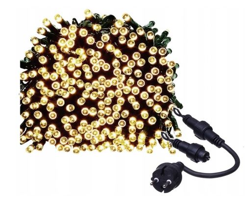 LAMPKI CHOINKOWE 300 LED BIAŁE CIEPŁE FLASH ZEWNĘTRZNE WEWNĘTRZNE na Arena.pl
