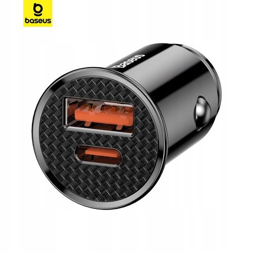 BASEUS MOCNA SZYBKA ŁADOWARKA SAMOCHODOWA USB USB-C TYP-C PD 30W QC 3.0 5A na Arena.pl