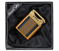 Zapalniczka Krzesiwowa w Opakowaniu na Prezent CzarnoZłota Geometria Grecki
