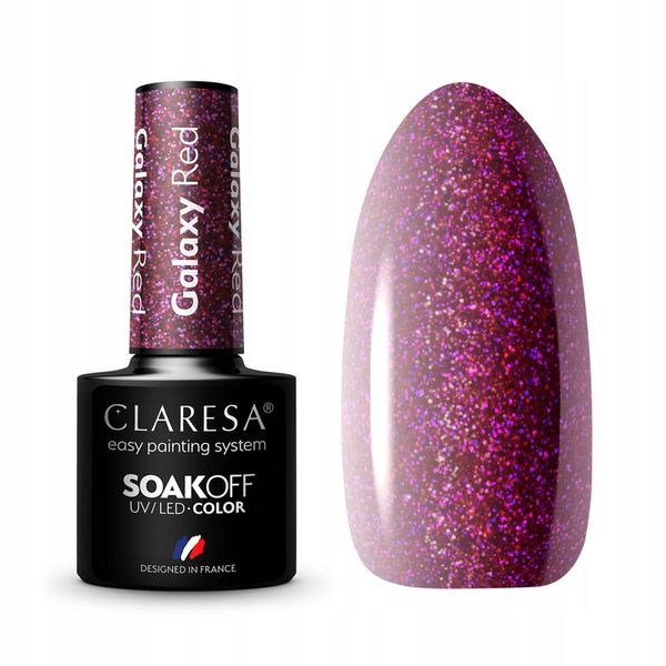 CLARESA Lakier hybrydowy GALAXY RED - 5g zdjęcie 1