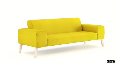 Sofa Shee 170 cm żółta D2 na Arena.pl