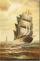 100 70CM OBRAZ PŁÓTNO MORSKIE PODBOJE PŁÓTNO RAMA