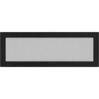 KRATKA KOMINKOWA 17x49 CZARNA WENTYLACYJNA METALOWA Z SIATKĄ I