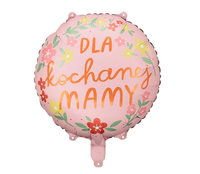 balon foliowy ''Dla kochanej mamy'' 45cm mix |    FB210