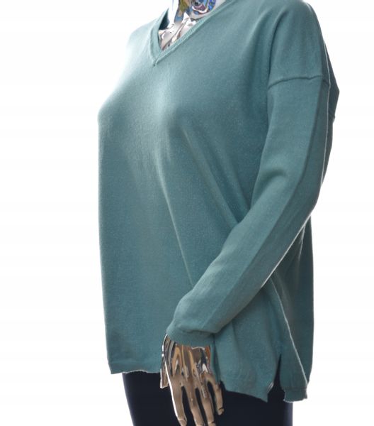 Damski sweter bluzka oversize z błyszczącą nitką zdjęcie 2