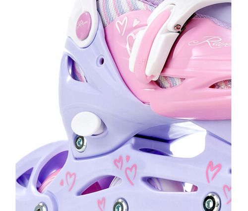 Rolki Regulowane RAVEN Loret Lila/Pink 30-33 Kółka LED na Arena.pl