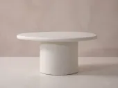ŁAWA OWALNA 85/61/40 CM DARIA BIAŁY BETON MICADONI A