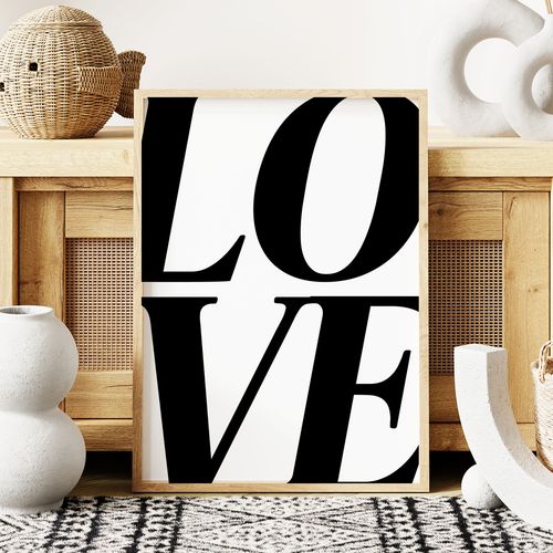 Plakat napis love 30x40 cm na Arena.pl