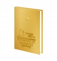 Planer hydraulika tyg. ksiażkowy kalendarz A5 złoty srebrny 2026 grawer