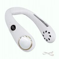 WIATRAK NA SZYJĘ WENTYLATOR MOCNY USB CHŁODZĄCY MOBILNY BIAŁY 6000MAH