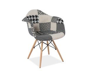 KRZESŁO DREWNIANE DENIS B BUK/PATCHWORK na Arena.pl