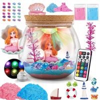 ZESTAW KREATYWNY SYRENKA LAMPKA NOCNA LED DIY PREZENTY DLA DZIECI 3 TRYBY