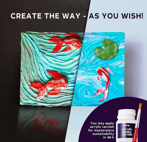Zestaw Kreatywny Artystyczny Tworzenie Arcydzieła Dłonią ”Koi Carps” Okto na Arena.pl