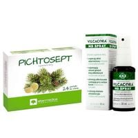 Zestaw na gardło Pichtosept 24 pastylki i Vilcacora MD spray z propolisem i tymiankiem