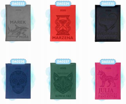 TERMINARZ A4 2026 Kalendarz dzienny personalizowany Planer z imieniem na Arena.pl