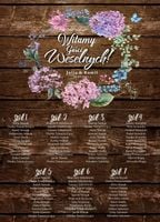 Plan stołów weselnych gości wesele tablica 70x50