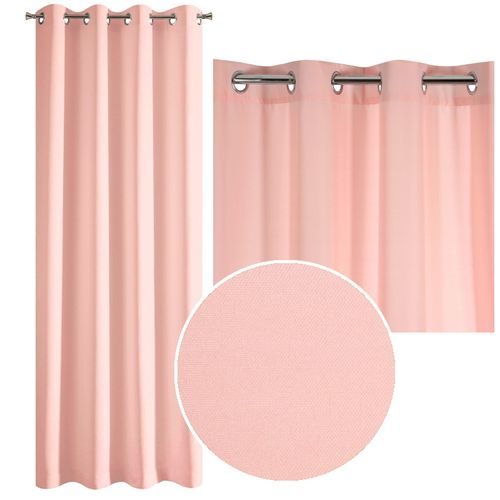 Zasłona gotowa na przelotkach RITA 140x250 Eurofirany pudrowa na Arena.pl