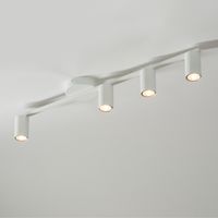 Natynkowa lampa sufitowa Sky metalowe tuby do pokoju białe
