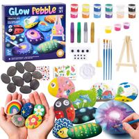 kamienie do malowania zestaw diy farby i ozdoby świecą w ciemności