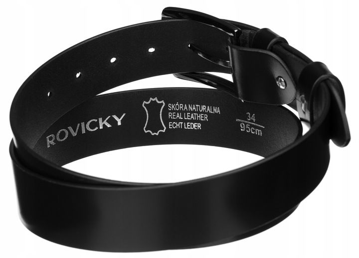 Rovicky pasek do spodni męski skórzany szeroki zdjęcie 6