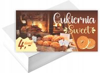 Wizytówki firmowe reklamowe 100szt duży wybór wzorów CUKIERNIA TWOJA NAZWA