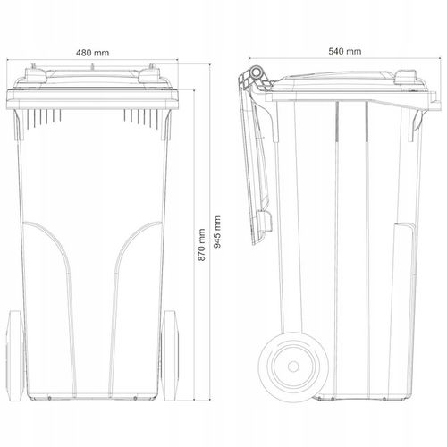 Kosz Pojemnik 120l na odpady śmieci Żółty na Arena.pl