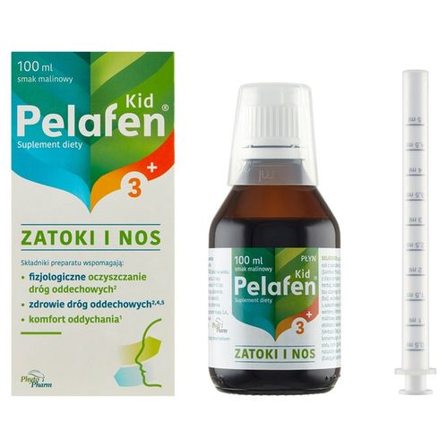 Phytopharm Pelafen KID 3+ Zatoki i Nos 100 ml płyn malinowy na Arena.pl