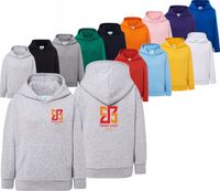 BLUZA dziecięca unisex dresowa włąsny HAFT LOGO NAPIS GRAFIKA reklamowa