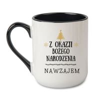 KUBEK „Z OKAZJI BOŻEGO NARODZENIA: NAWZAJEM” Wzór - Elegant Coffee Czarny 330 ml