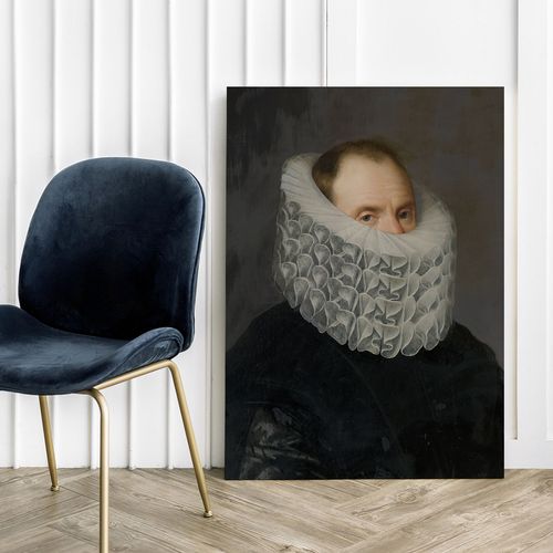 Obraz na płótnie portret biała koronka 50x70 cm na Arena.pl