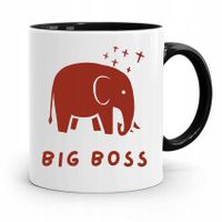 Kubek Czarny Prezent Dla Szefa Big Boss Z Nadrukiem Ze Zdjęciem