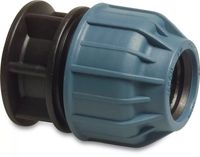 Jason zaślepka PP 25mm zacisk 10bar czarno-niebieski