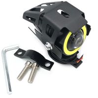 Halogen motocyklowy U7 mini z białym ringiem