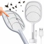 Elektryczna łapka na muchy owady komary rażąca prądem owadobójcza 2w1
