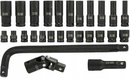 klucze nasadowe 1/2'' 27el. 6-kąt bjc 8-24mm na Arena.pl