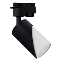 Lampa punktowa do systemu szynowego 1-fazowego Zebra 04211 Ideus czarna biała