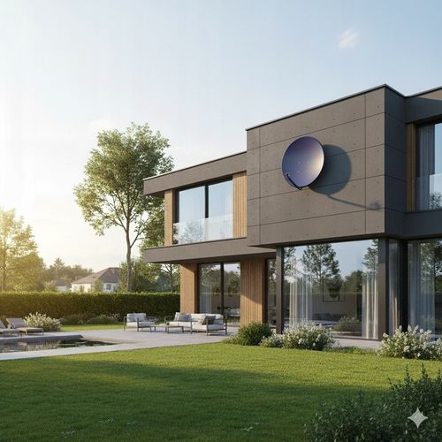 CZASZA ANTENA SATELITARNA 80CM PREMIUM 4K 8K GOTOWY ZESTAW CYBANTY na Arena.pl