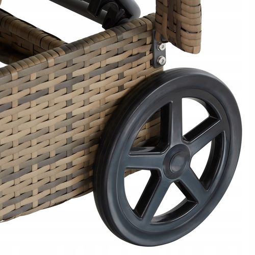 Leżak ogrodowy na kółkach, technorattan na Arena.pl