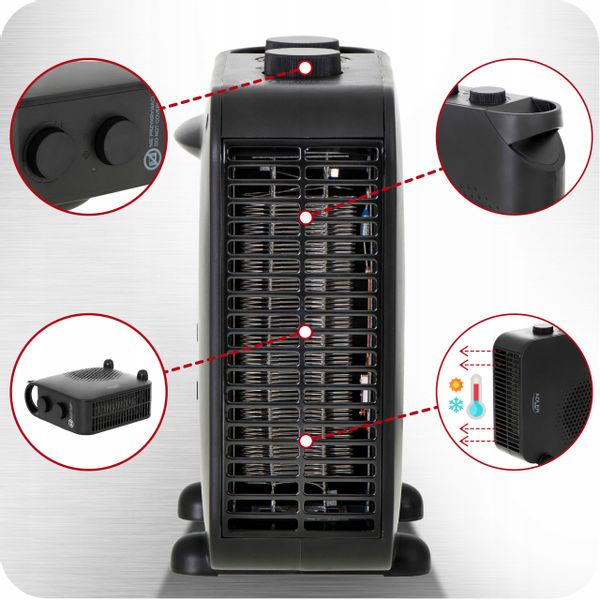 Termowentylator Farelka Grzejnik Termostat 2000W zdjęcie 11