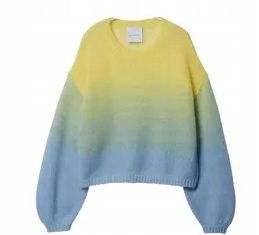 Sweter z okrągłym dekoltem cieniowany r.M na Arena.pl