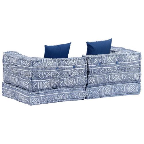 2-Osobowa, Modułowa Sofa Patchworkowa, Indygo na Arena.pl