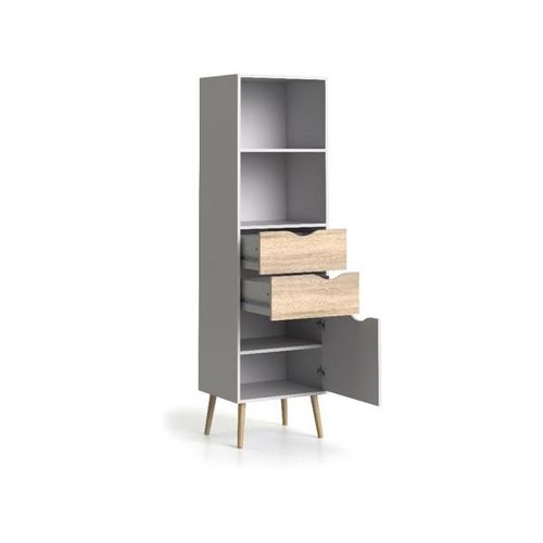 Regał Oslo 2S1D w stylu retro na Arena.pl